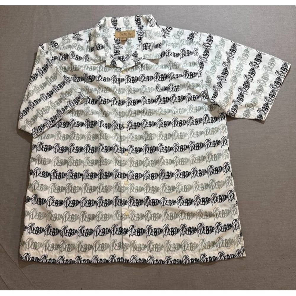 Snoop Dogg Shirt Adult XL White All Over Print Button Up Short‎ Sleeve Camp Y2K